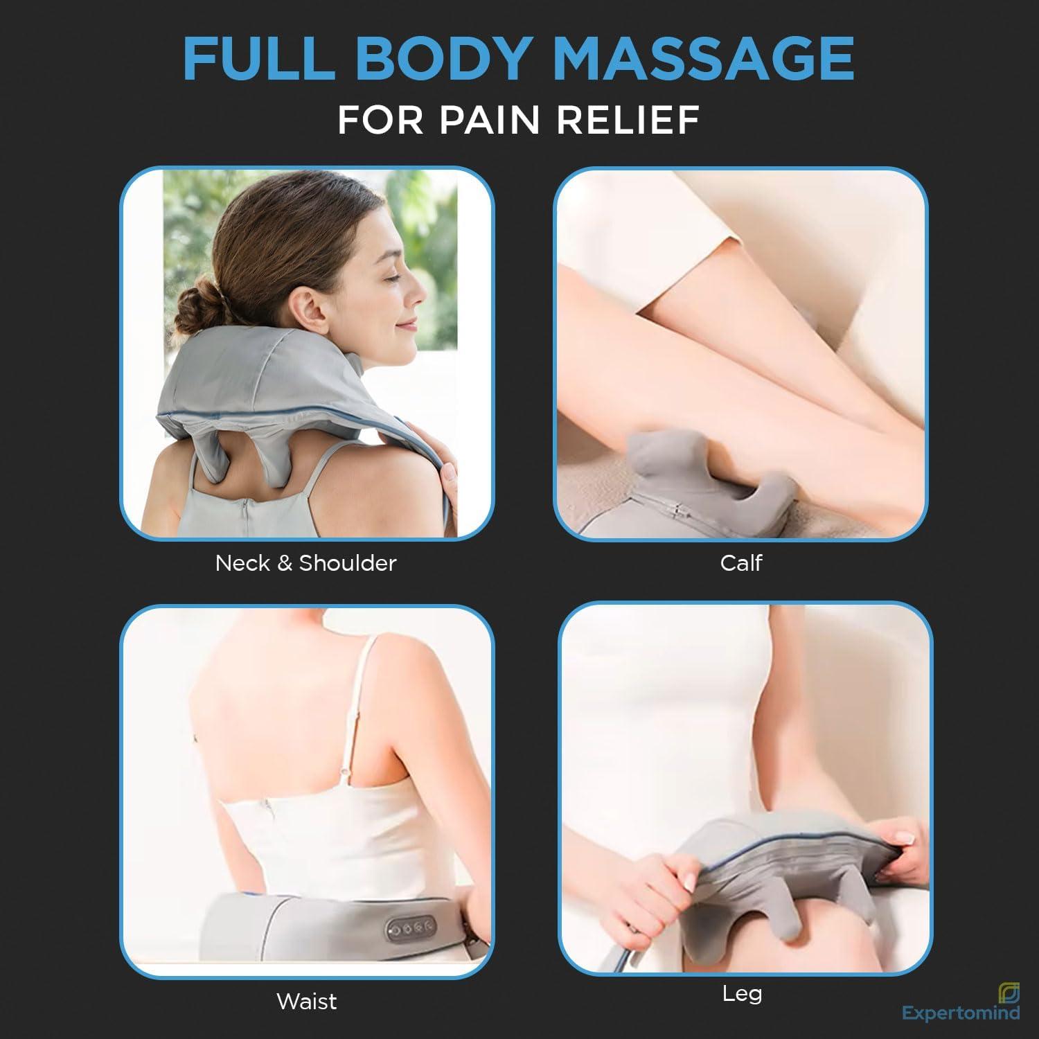 ASTIKAYA ASTIKAYA Neck and Shoulder Massager with Heat, Neck Massager, Shiatsu Neck and Back Massager with Heat Electric Shoulder Massagers, Deep 6D Kneading Massager Machine