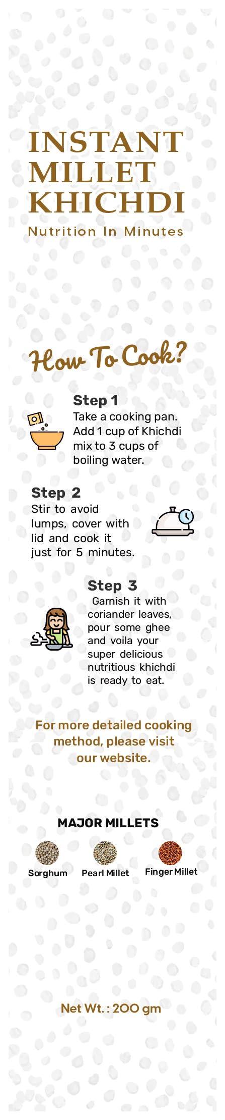 Milletable Milletable Instant Upma & Khichdi Mix - Healthy & Tasty Breakfast, Ready to Cook, Pack of 2 (200g each) - Nutritious Millet Blend for Quick Meals