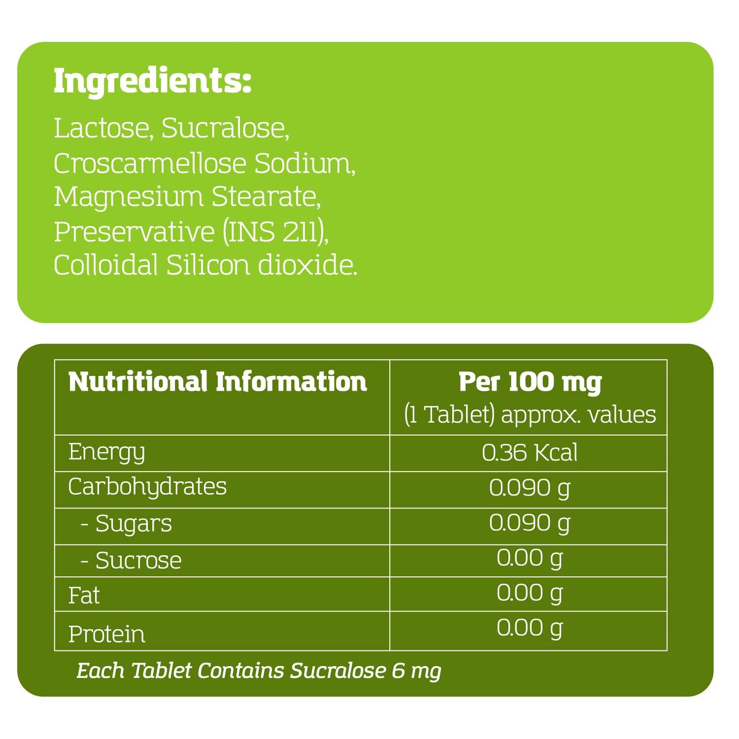 Sweet n Healthy Sweet n Healthy Zero Calorie Sweetener| 100% Safe & Guilt-Free Sucralose Tablets| Diabetic-Friendly No-Calorie Artificial Sugar Substitute For Daily Beverages & Sweet Dishes| 600 Tablets