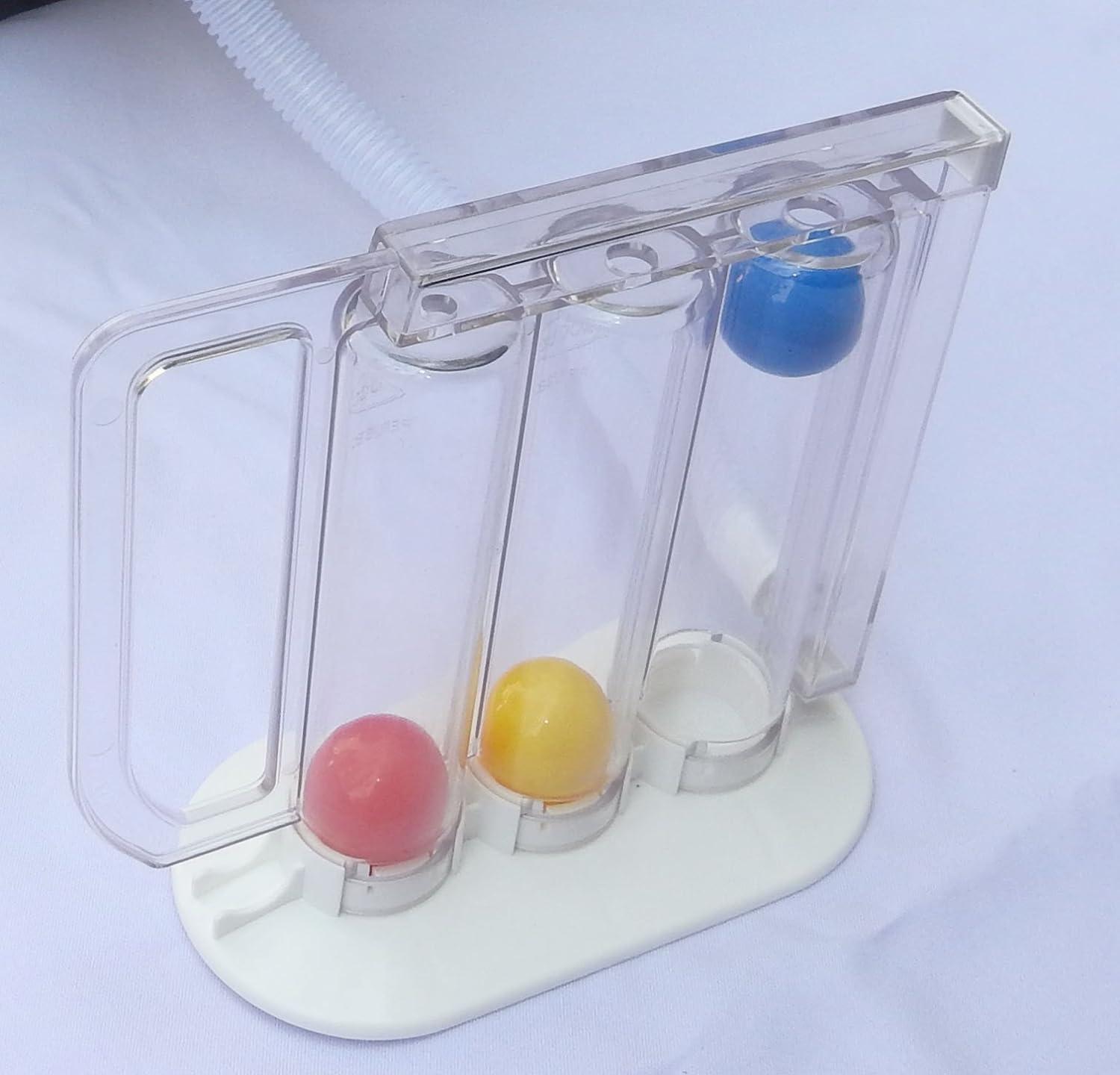 Wonder Care Wonder Care- Deep Breathing Lung Exerciser - 3 Balls Incentive Spirometer - Small and Washable for Adults, White, Pack of 1.