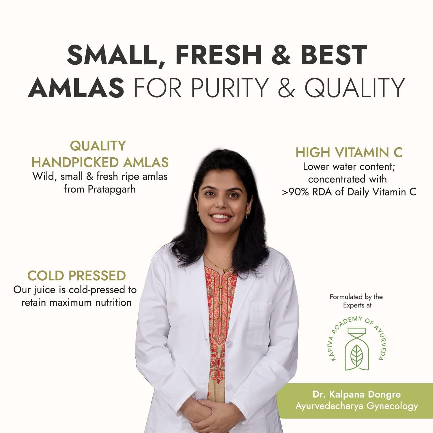 Kapiva Kapiva Amla Juice 1 ltr + Kapiva Bhringraj Hair Nourish Oil 200 ml