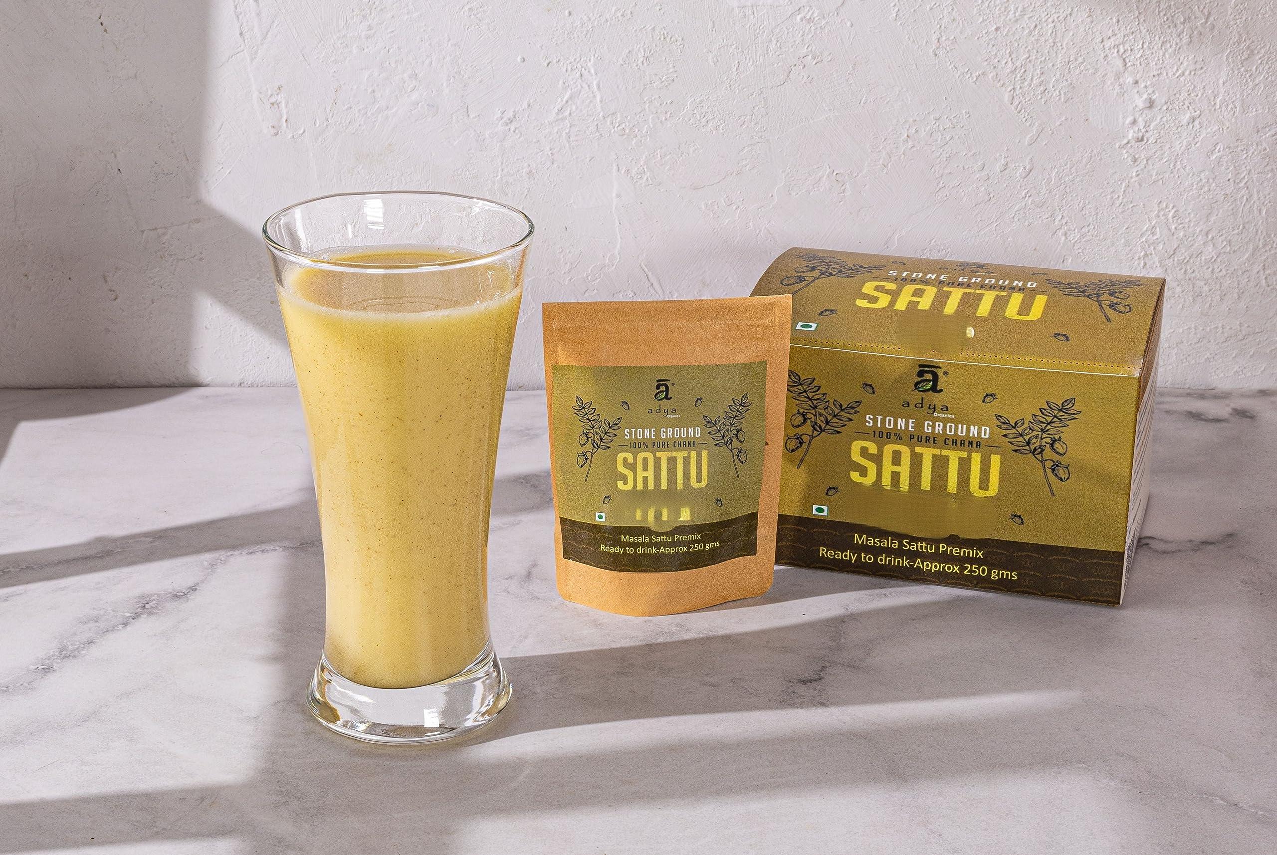 adya organics Adya Organics Chana Sattu Premix I Ready to drink Sachets (Pack of 10)