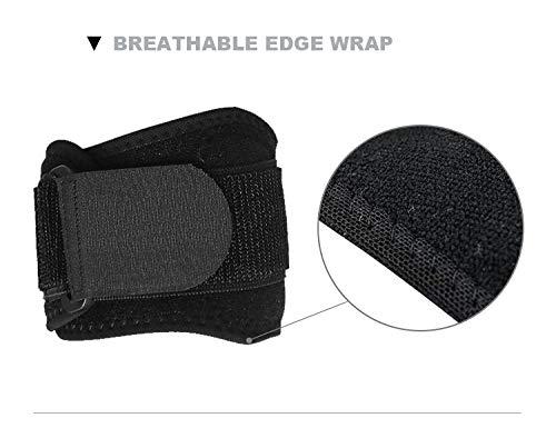 FAVIO FAVIO Tennis Elbow Support with Pressure Point -for Elbow Pain due to Sports, Computer, Gym, Strain, Tear- Black Universal Size