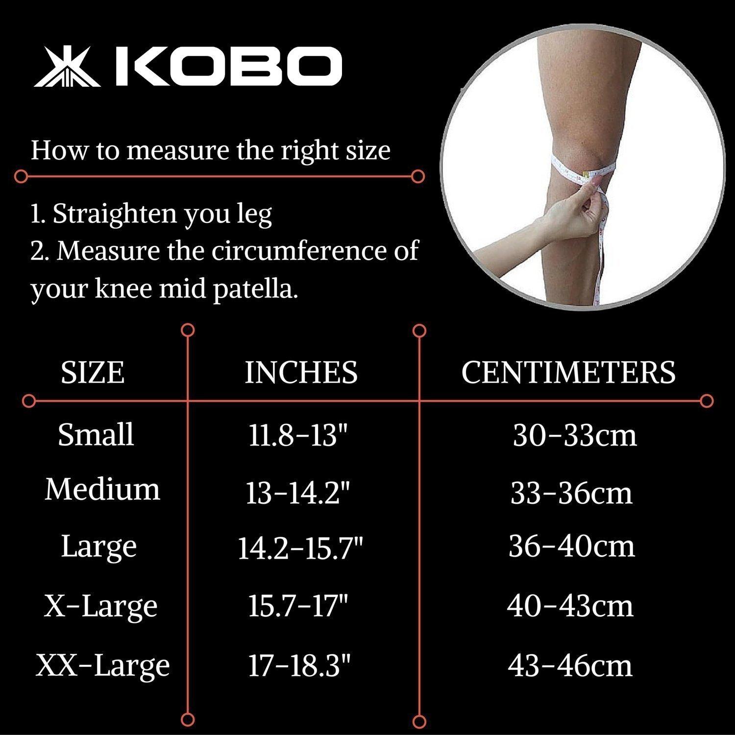 Kobo Kobo 7mm Knee Support Neoprene Power Weight Lifting Knee Sleeves/Knee Wraps Bandages