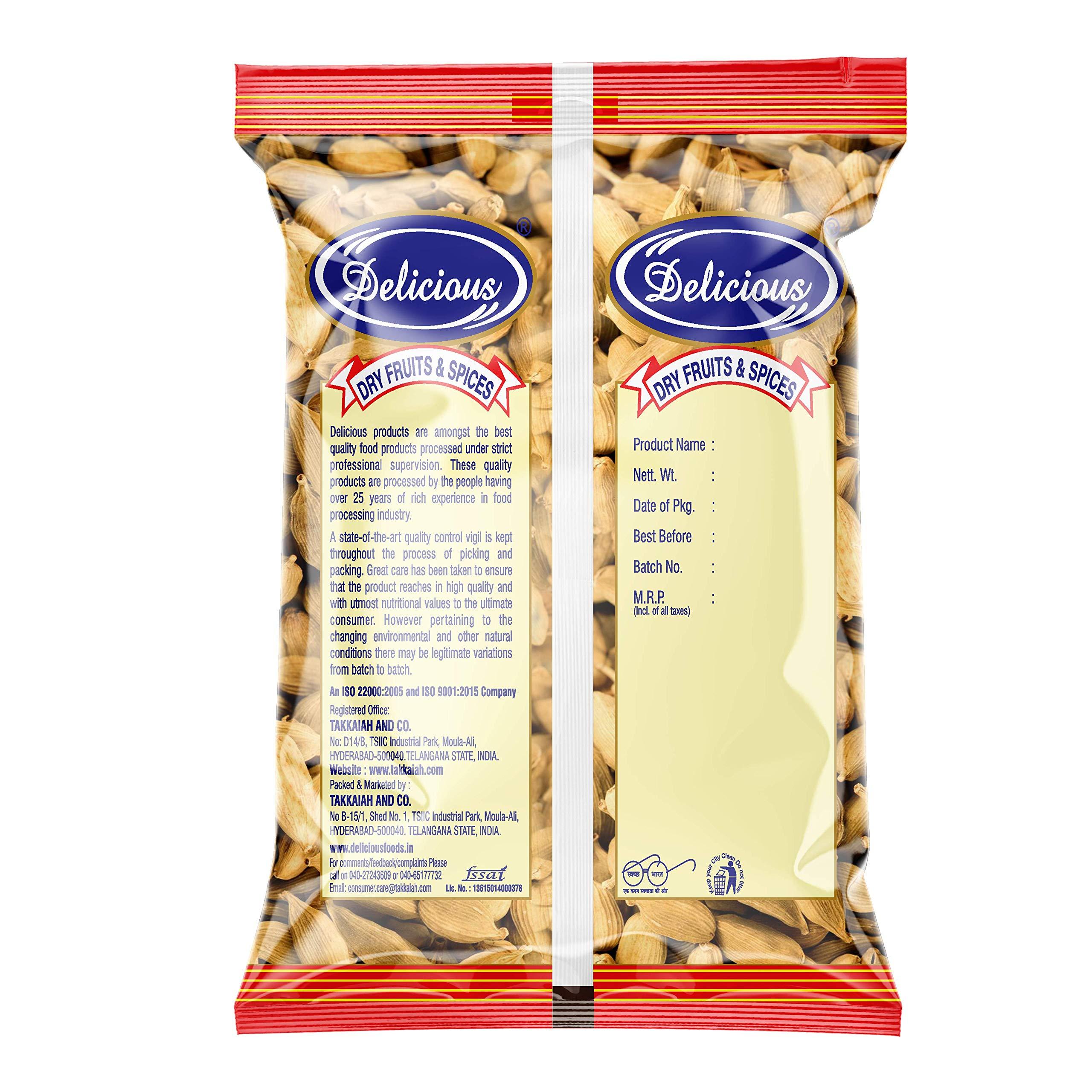 Delicious Delicious White Cardamom | Natural Elaichi Ideal for Adding Sweetness to the Dishes | 50g