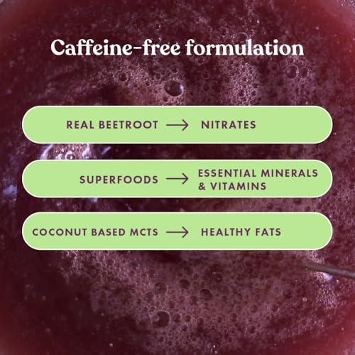 cosmix Cosmix Pure Plant Pre-Workout|For Caffeine-Free Energy&Endurance|For Muscle Recovery|60G (50 Servings)|Beetroot Nitrates&Coconut Mcts|No Preservatives/Added Sugar|Vegan|200G(Pack Of 1),Powder