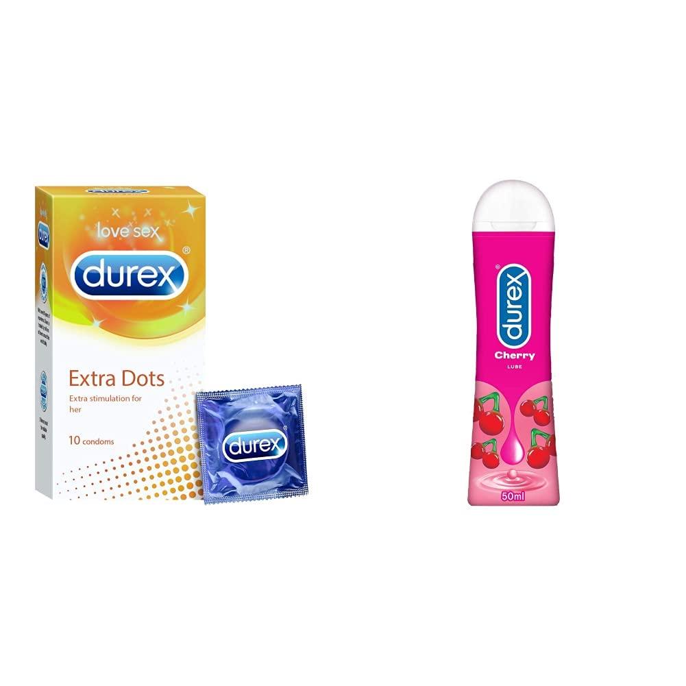 Durex Durex Pleasure Pack (Durex Cherry 50ml, Extra Dots 10s)
