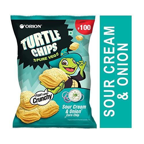 ORION Orion Turtle Chips Corn Chips Party Pack - 5 Flavors (Masala, Tomato, Sour Cream Onion, Mexican Lime & Spicy Devil)|Korean Snacks - 115g (Pack of 5)