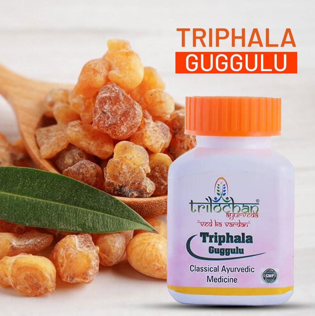 trilochan Trilochan Triphala Guggulu Tablets Best Ayurvedic Treatment Good for Healthy Digestion | 100% Helps to Relief Acidity, Constipation & Piles Ayurvedic Medicine | Increase Appetite Booster