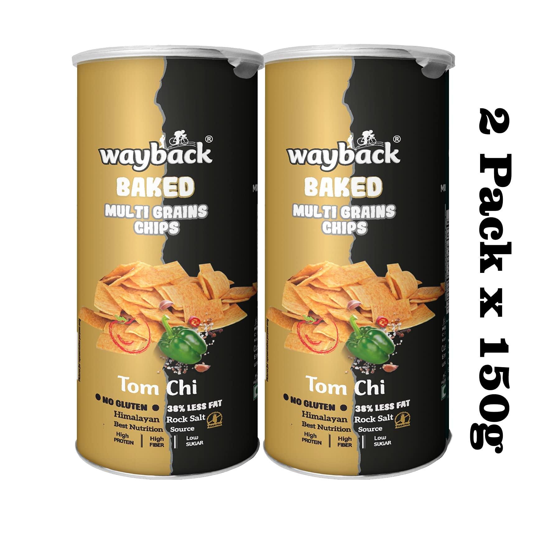 wayback WayBack Crunchy Multi Grain Tom Chi Chips | Snack Item | 150g x 1 CAN