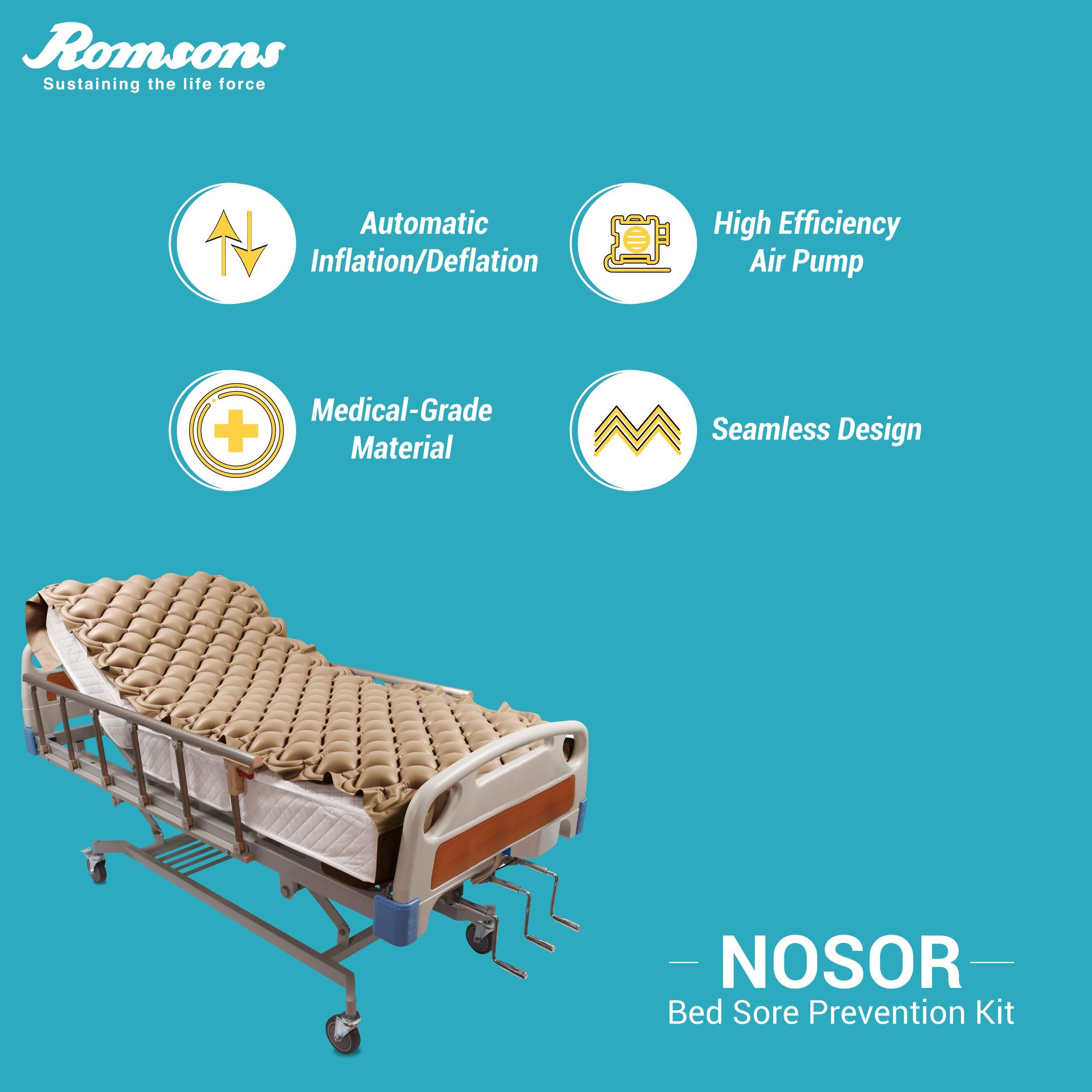 Romsons Romsons Nosor Anti-Decubitus Air Bed, Bed Sore Prevention Kit, Air Pump and Bubble Mattress