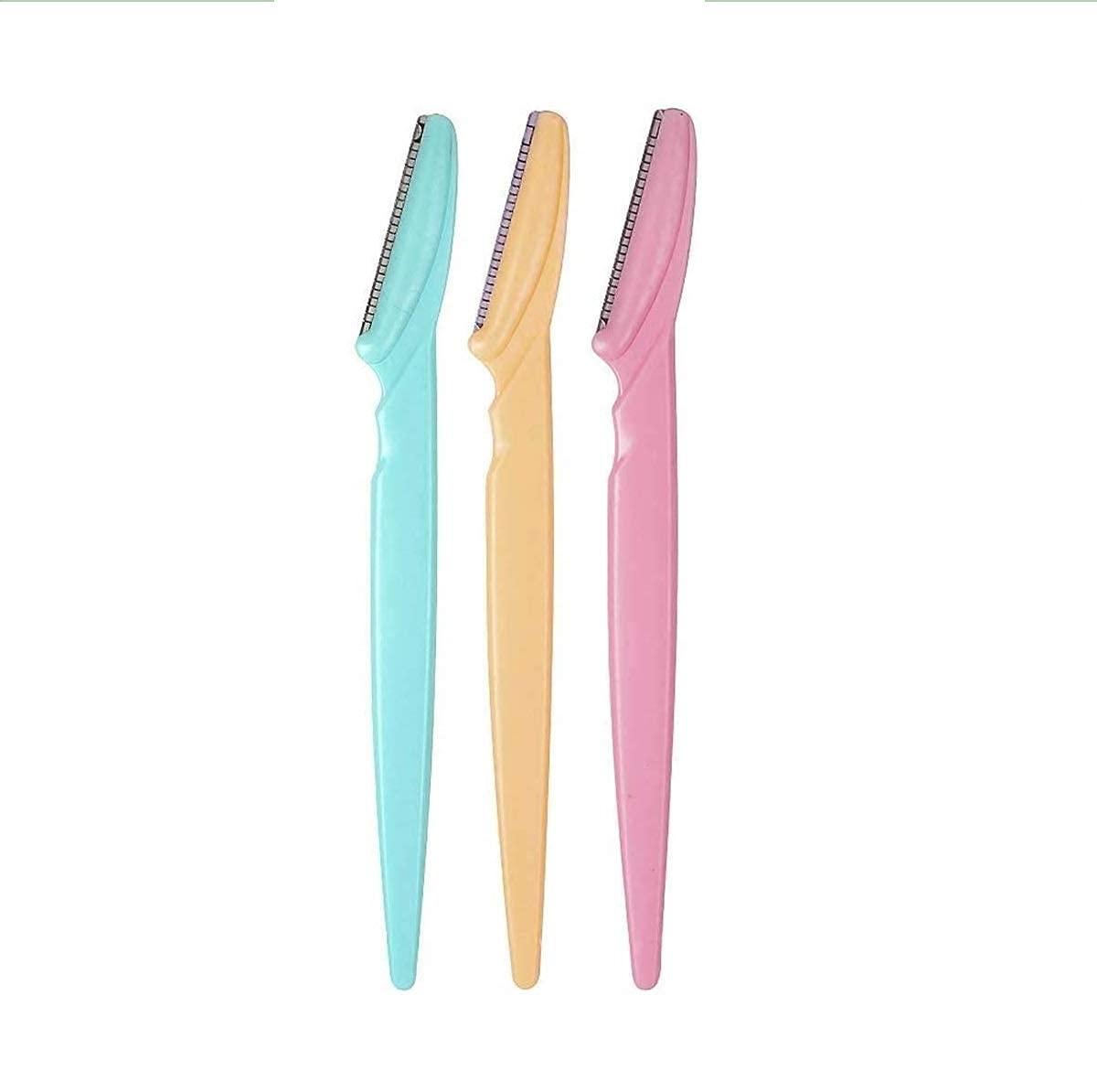 SKY DIAMOND SKY DIAMOND Eyebrow Razor,Facial Razors for Women,Facial Dermaplane Razors Shaver with Precision Cover,Use for Shaping Eyebrows or Removing Other Fine Hair (SET OF 3)