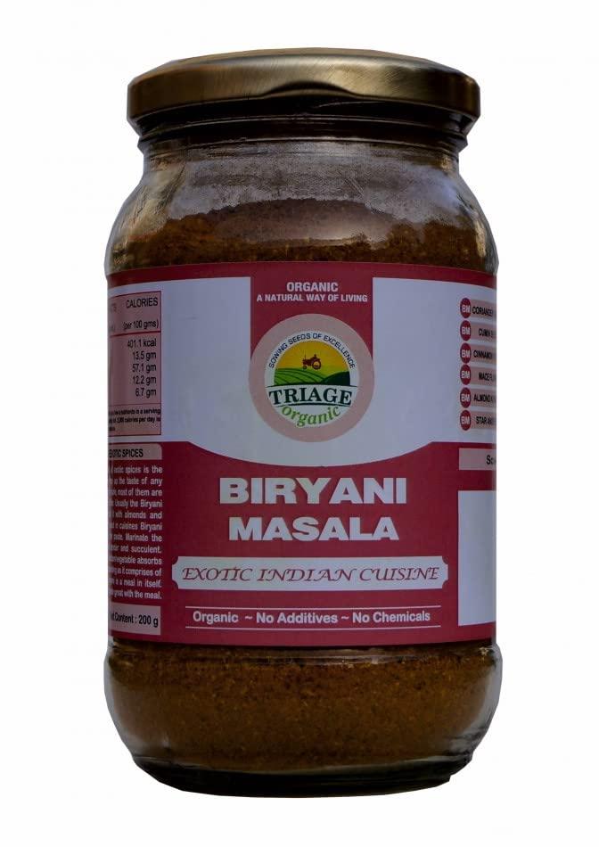 TRIAGE ORGANIC triage agro foods BIRYANI MASALA - 18 Ingredients