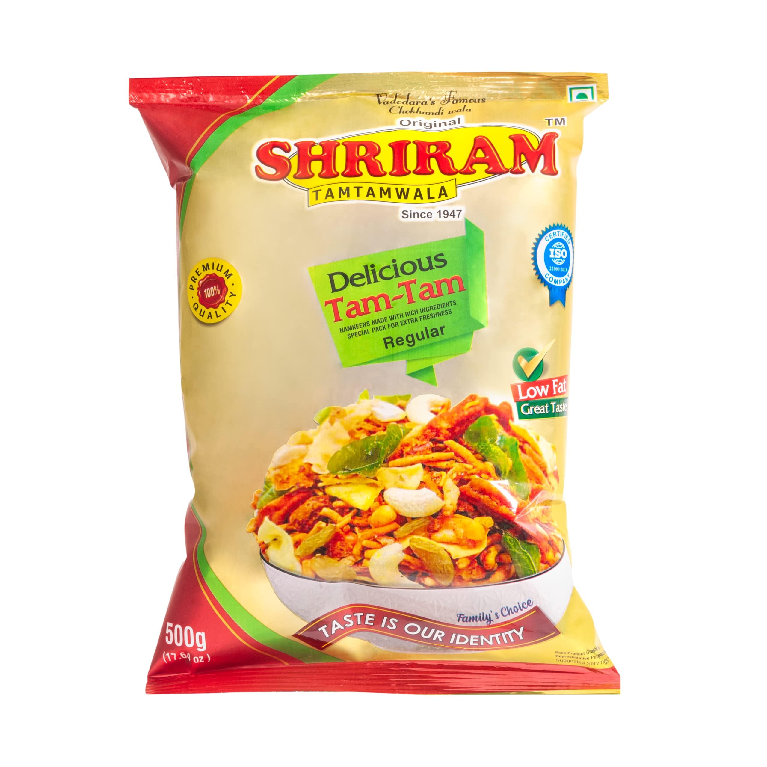 SHRIRAM TAMTAMWALA SHRIRAM TAMTAMWALA (Original) Delicious Tamtam Regular Mixture Vadodara Tam Tam Bhel Mix Namkeen 500gm