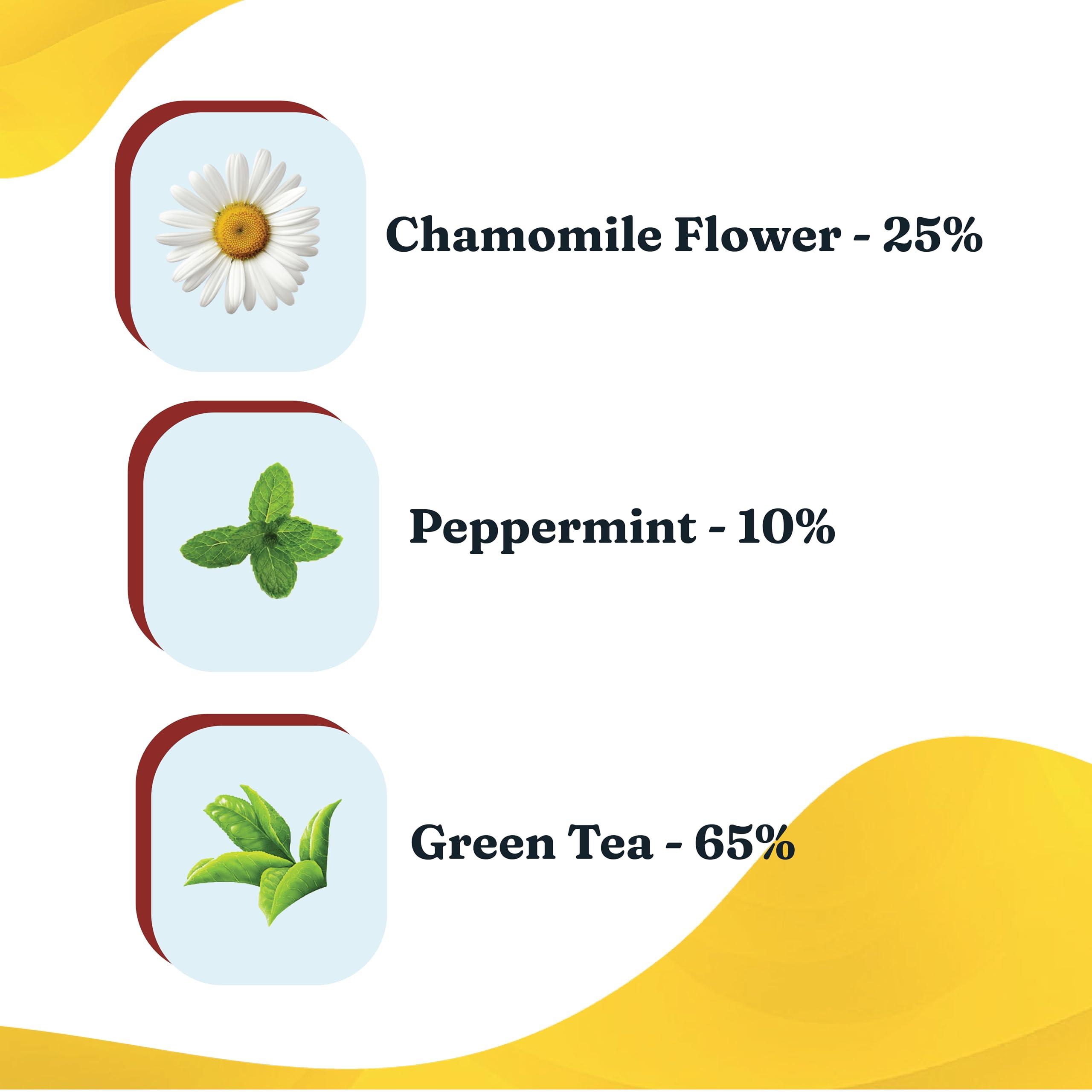 DORJE TEAS DORJE TEAS Chamomile Loose Tea - 100Gm|Organic Darjeeling Tea|Promotes Good Sleep, Stress Relief|Improves Immunity|Soothing Tea For Relaxation|For Glowing Skin|Pack-1