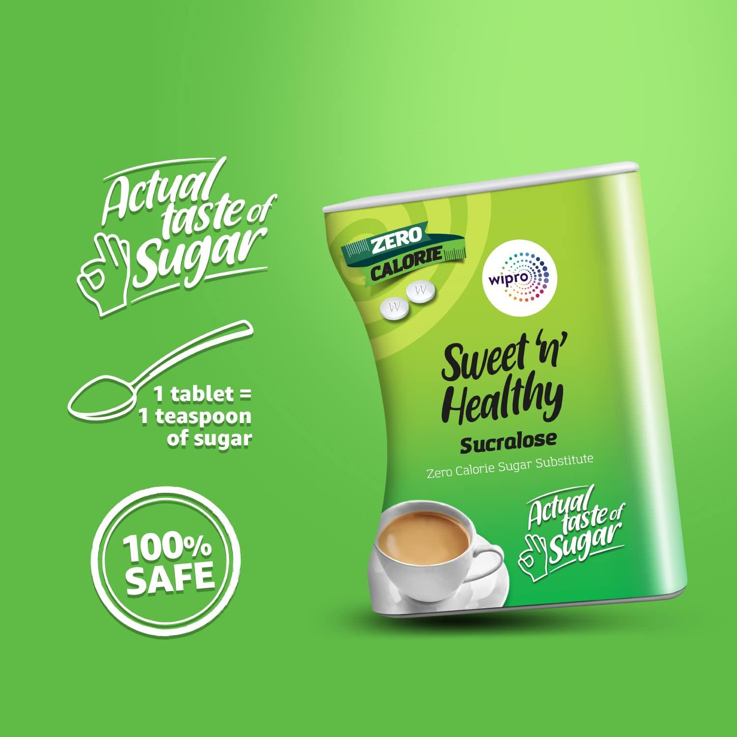 Sweet n Healthy Sweet n Healthy Zero Calorie Sweetener| 100% Safe & Guilt-Free Sucralose Tablets| Diabetic-Friendly No-Calorie Artificial Sugar Substitute For Daily Beverages & Sweet Dishes| 600 Tablets