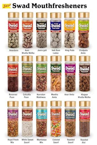 Swad Swad Gift Box, Mixed Flavours Candy (Imli, Pan, Kaccha Aam, Coffee, Cola, Orange) 125 Toffee x 2 Box Pack