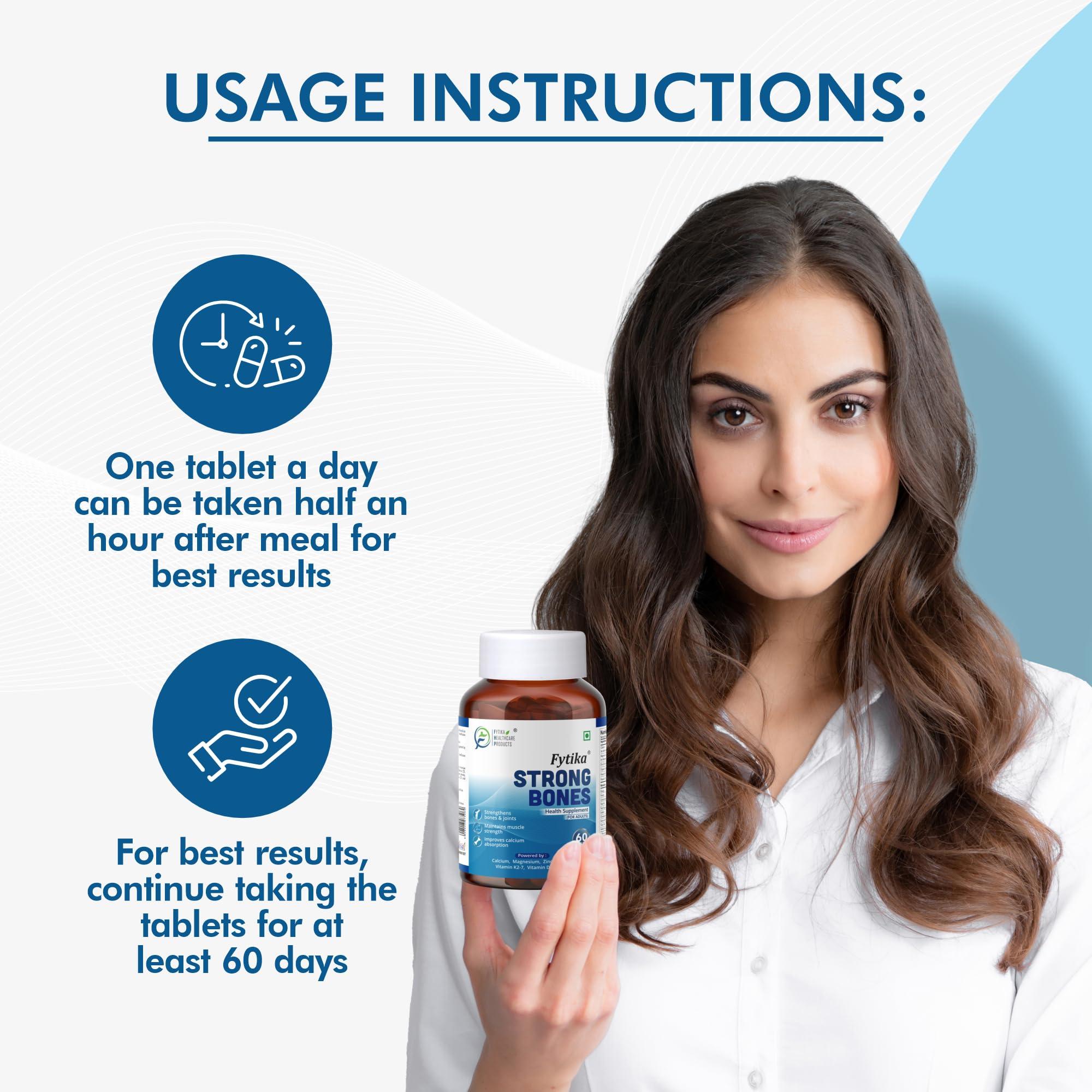 FYTIKA Fytika Let it Glow Pineapple, Collagen Powder-200G + Fytika Flexi Move| Glucosamine, Rosehip Powder extract-60 Tabs + Fytika Strong bones with Calcium and Vitamin D2-60 Tabs