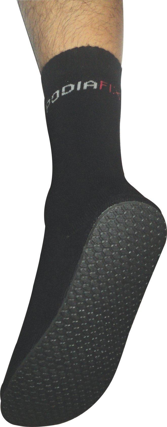 Podiafix PodiaFix Protective Diabetic Temple Socks For Men & Women/Diabetic & Arthritis Socks/Anti-Microbial and Anti-Odour Socks Ultra-Soft Cushioned Sole/Prevents Injuries & Blisters(Unisex)(Black,M)