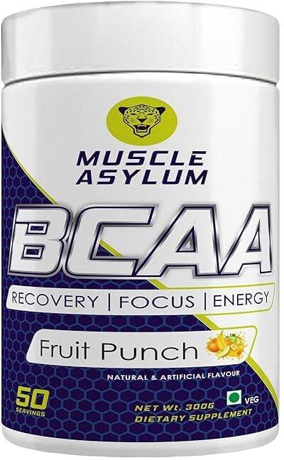 Muscle Asylum Muscle Asylum Creatine monohydrate powder - (Fruit Punch) 100gm & BCAA - (Fruit Punch) 300g