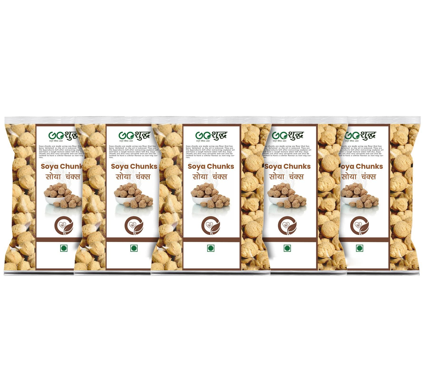 Goshudh-FREEDOM FROM ADULTERATION Goshudh SOYA Chunks-500gm (Pack of 5)