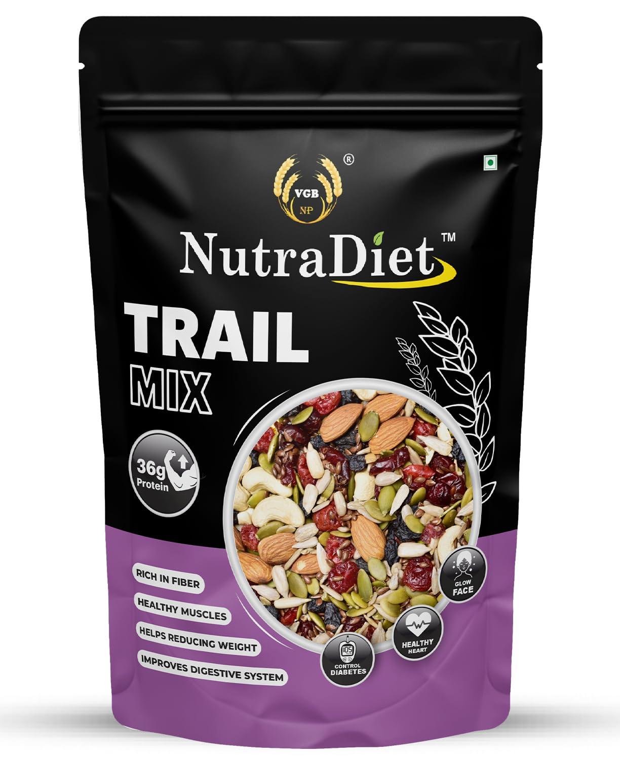 VGBNP VGBNP 100% Natural & Original Dry Fruit and Seeds Mix (Nuts Seeds & Berries mix) Daily Dose Super Trail Mix, (Nutritious and Crunchy Trail Snack) Healthy & Immunity Builder Fruit & Seed Mix (500g)