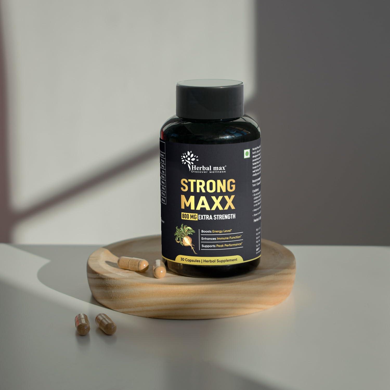 Herbal max Herbal max Strong maxx Maca Root (800 mg) 30 Capsule