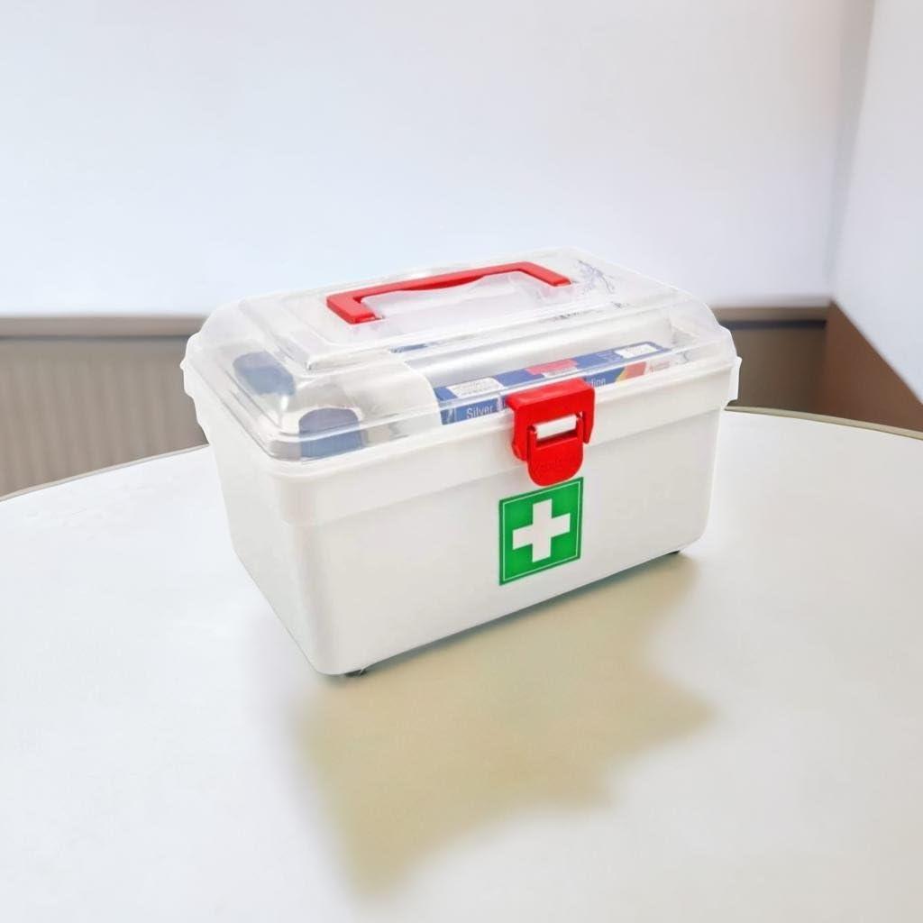 HARIVAR MART Harivar Mart Medicine Box 2 Layer Portable First Aid Family First Aid Kit Medicine Box Multipurpose Storage Repair, Tool, Medicine Organizer Kit