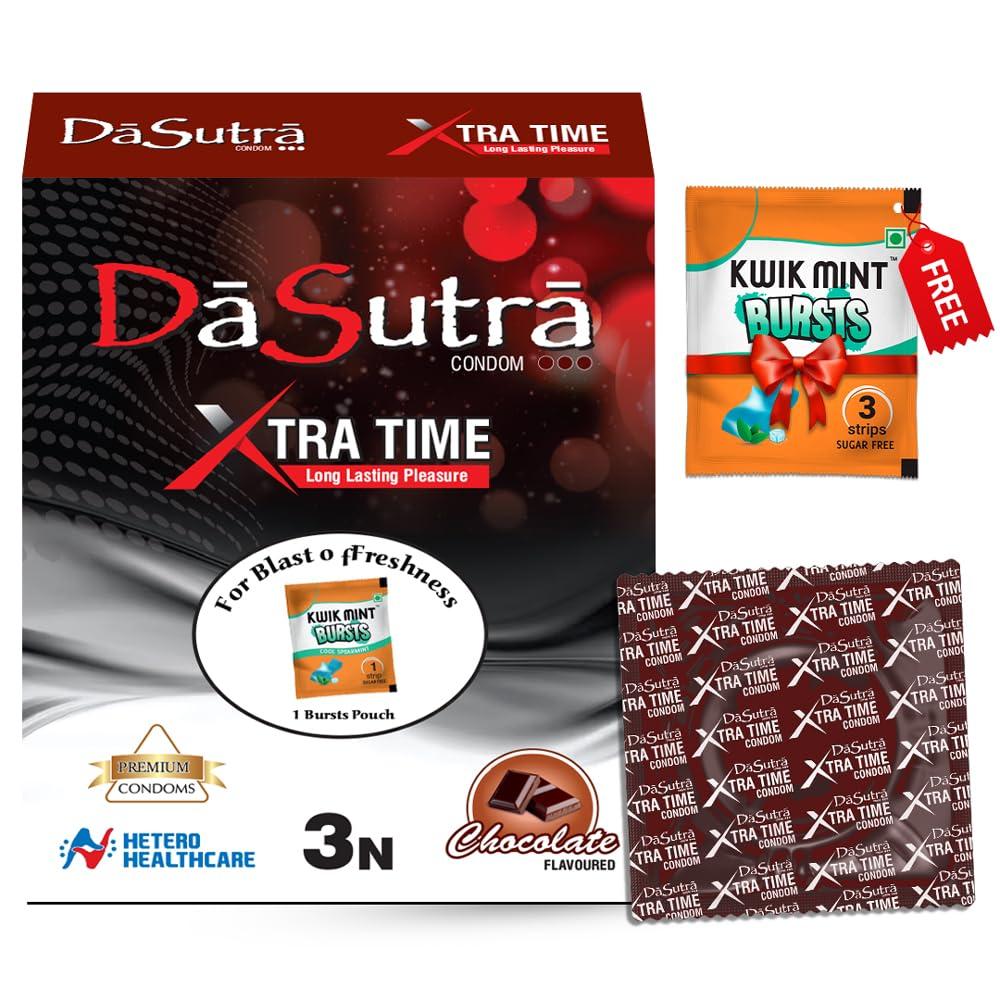 AZISTA AZISTA Dasutra Max Pleasureted Condoms For Men|5 In 1 Multi-Textured Lubricated Condoms|Enhanced Pleasure For Both(Chocolate,3 Count(Pack Of 5))