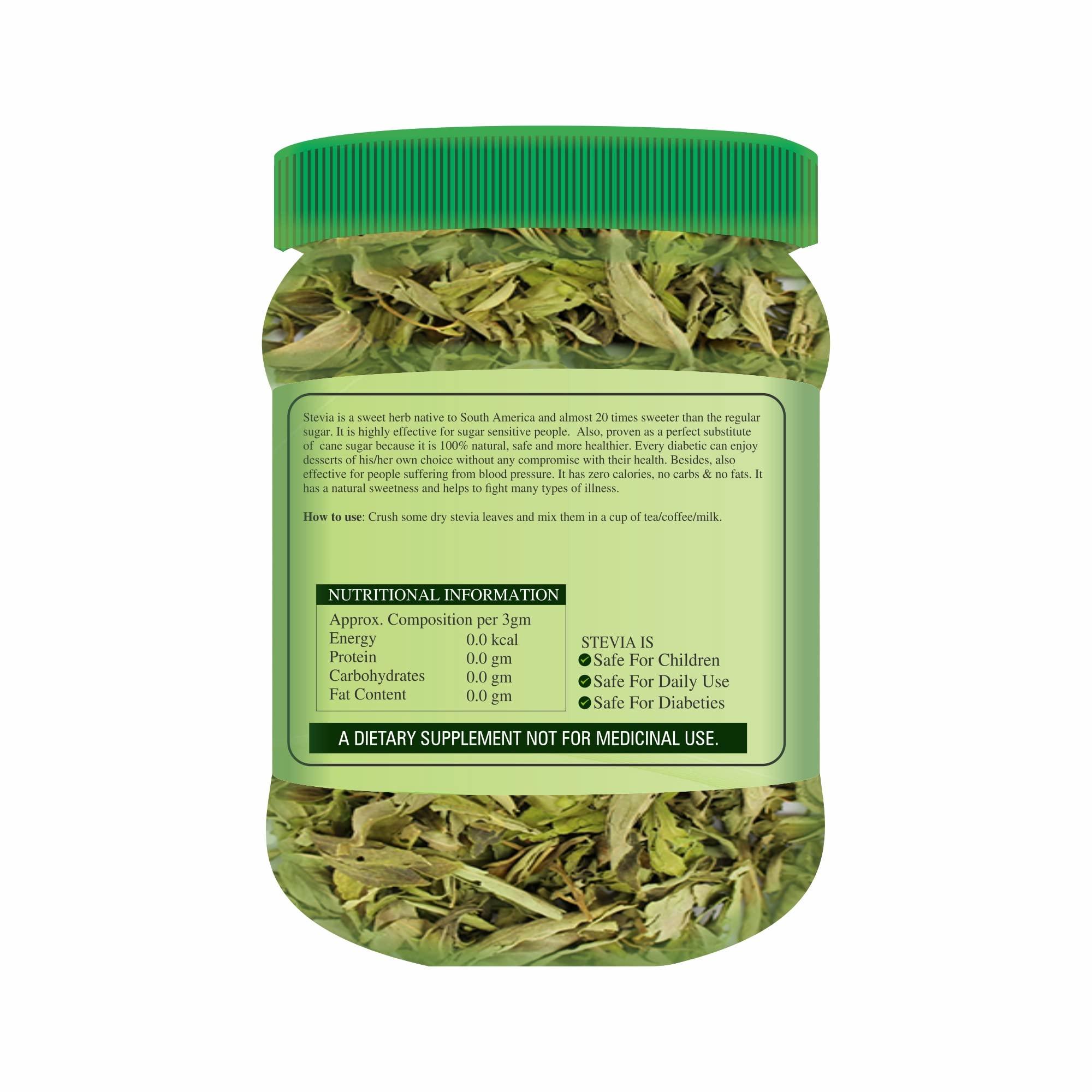 Vaghbhatt Vaghbhatt Natural pure Stevia Dry Leaves/Zero Calorie leaves/Natural stevia dry leaves/Sugar free Sweetener Extract (40g) (Pack of 8)