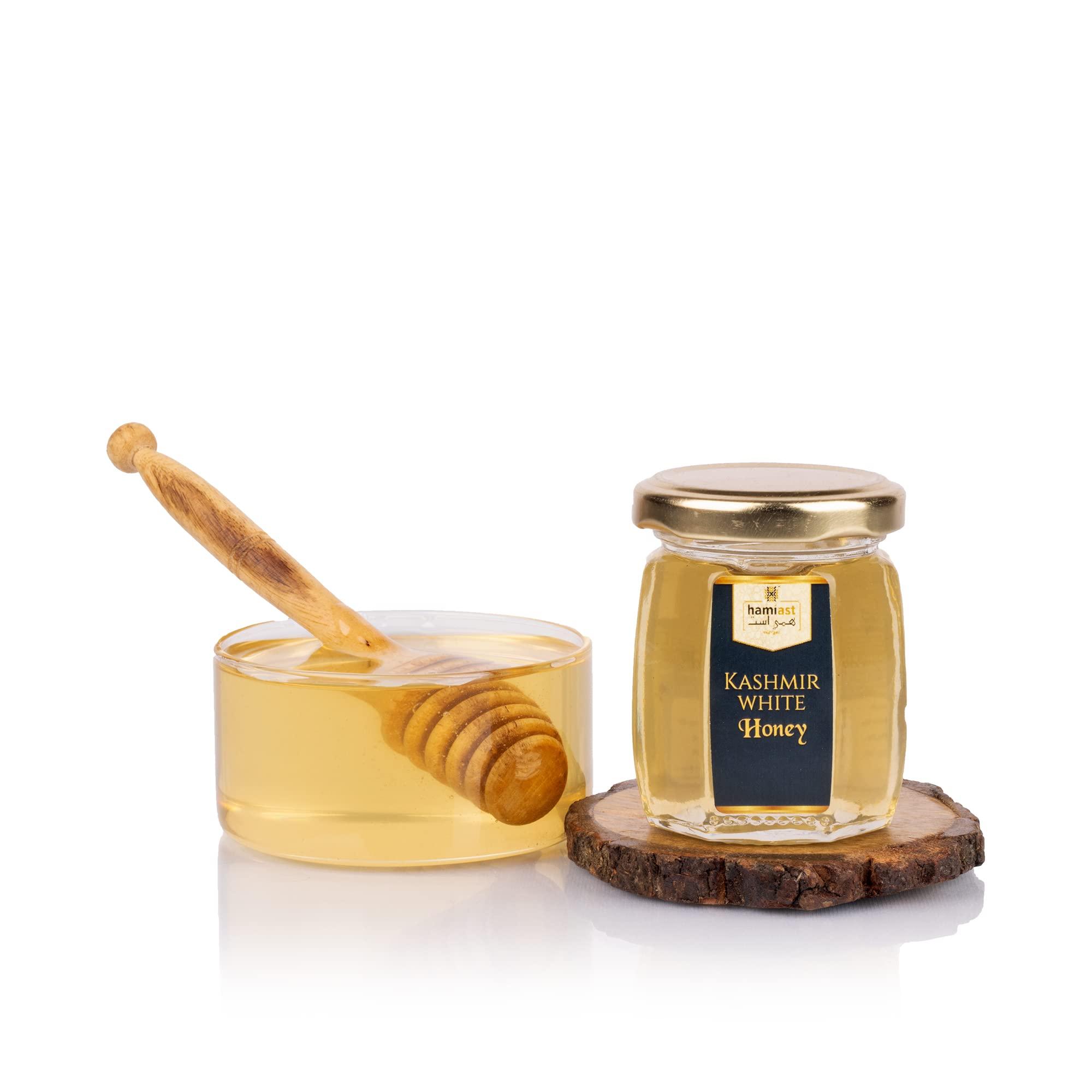 Hamiast Hamiast Kashmiri Shahi Qawah (Kahwa) Without Sugar 100g, Kashmir White Honey 125g Combo.