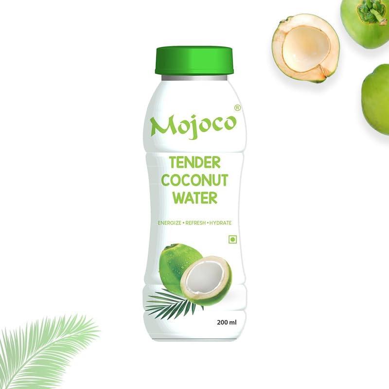 MOJOCO MOJOCO Coconut Water With Vital Minerals, No Artificial Colours, Flavours or Preservatives - 200 ML (Coconut Water, Pack of 12)