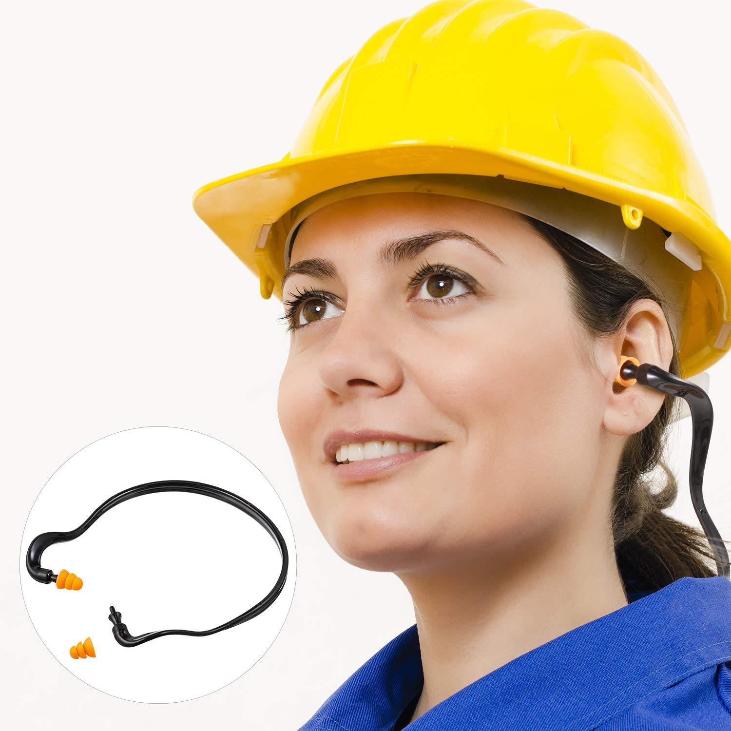 BBTO Band Earplugs Hearing Bands Banded Shooting Ear Plugs Lightweight Silicone Earplugs for Construction Work, Sleeping, Concerts, Shooting, Motor Sports Racing (4)