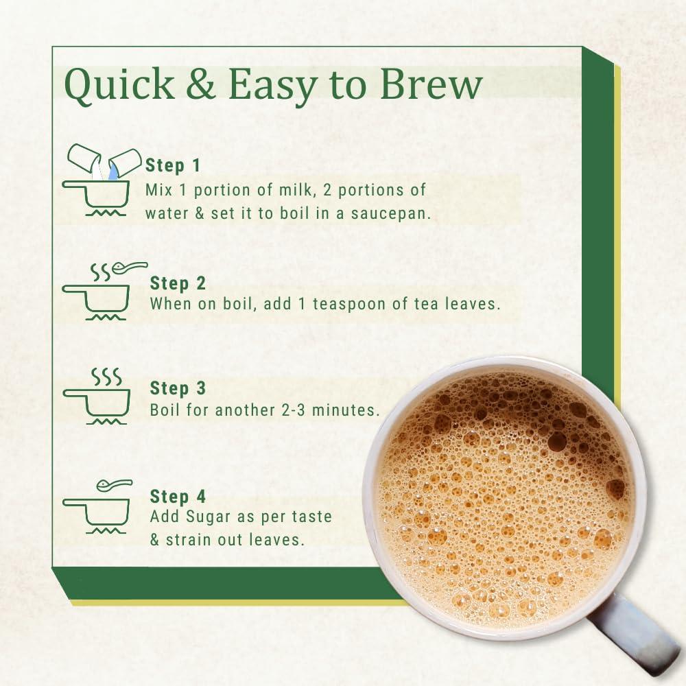 TEA AND TWIGS Tea and Twigs Cardamom Tea - 200 gm | Elaichi Tea | Premium Indian Chai with CTC Black Tea And Real Cardamom | Assam & Dooars