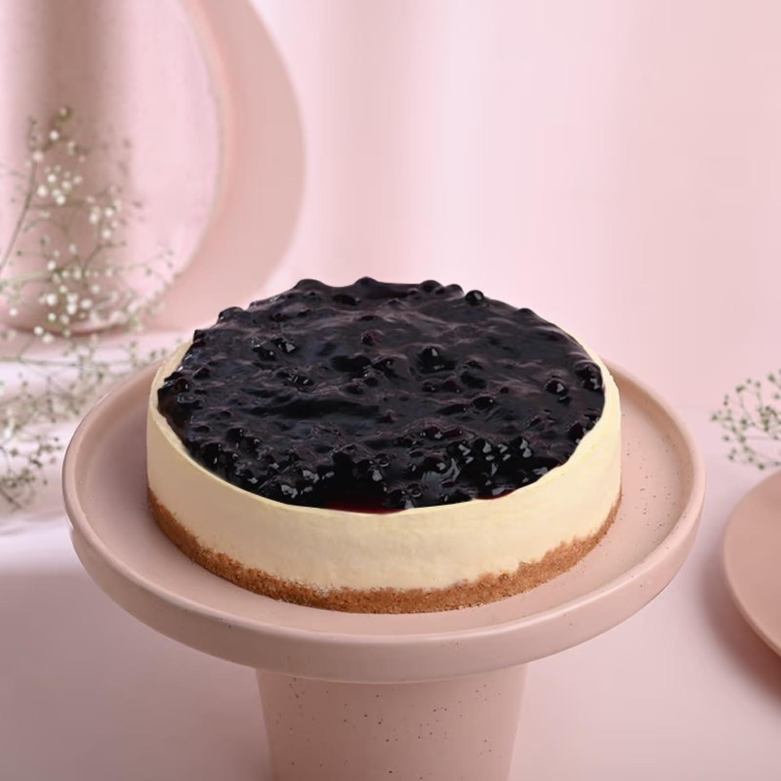 Floweraura FlowerAura Delicious Fresh Yummy 500g Blueberry Cheese Cake For Birthday Cake, Anniversary Cake, Valentine\'s Day Cake, Mother\'s Day Cake, Christmas Cake, Women\'s Day Cake (Same Day Delivery)