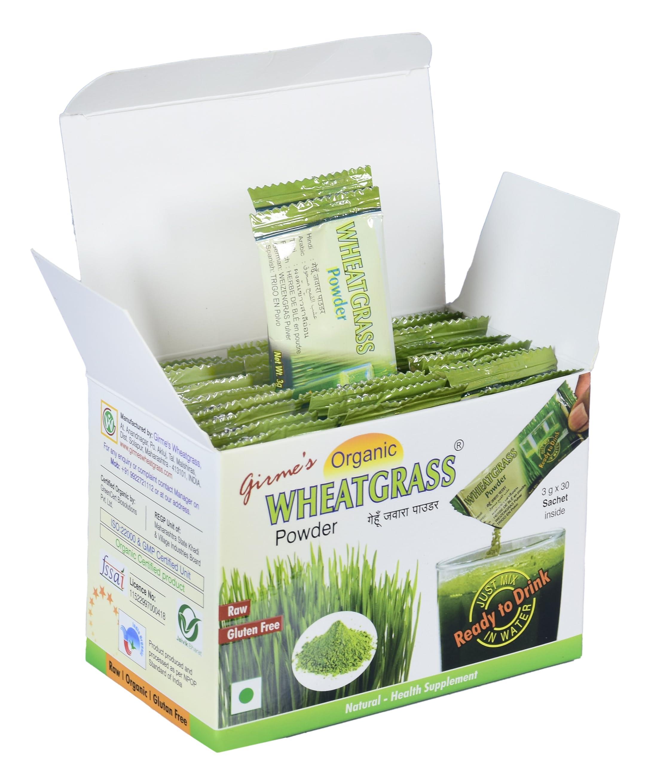 Girme's Wheatgrass Girme's Wheatgrass Powder 3gx30 Sachets (Pack of 4)