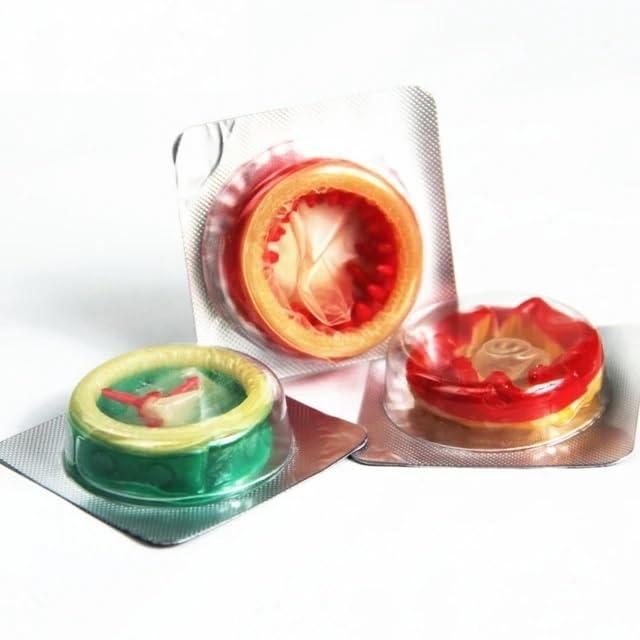 GREYFIRE Special Shape Latex Sensitive Ribbed Dotted Extra Time More Pleasure Condom For Men Pack of 3