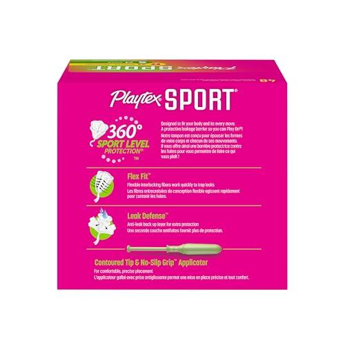 Playtex Playtex Sport Tampons, Multipack, Regular and Super Absorbency, Unscented, 48 Count, White