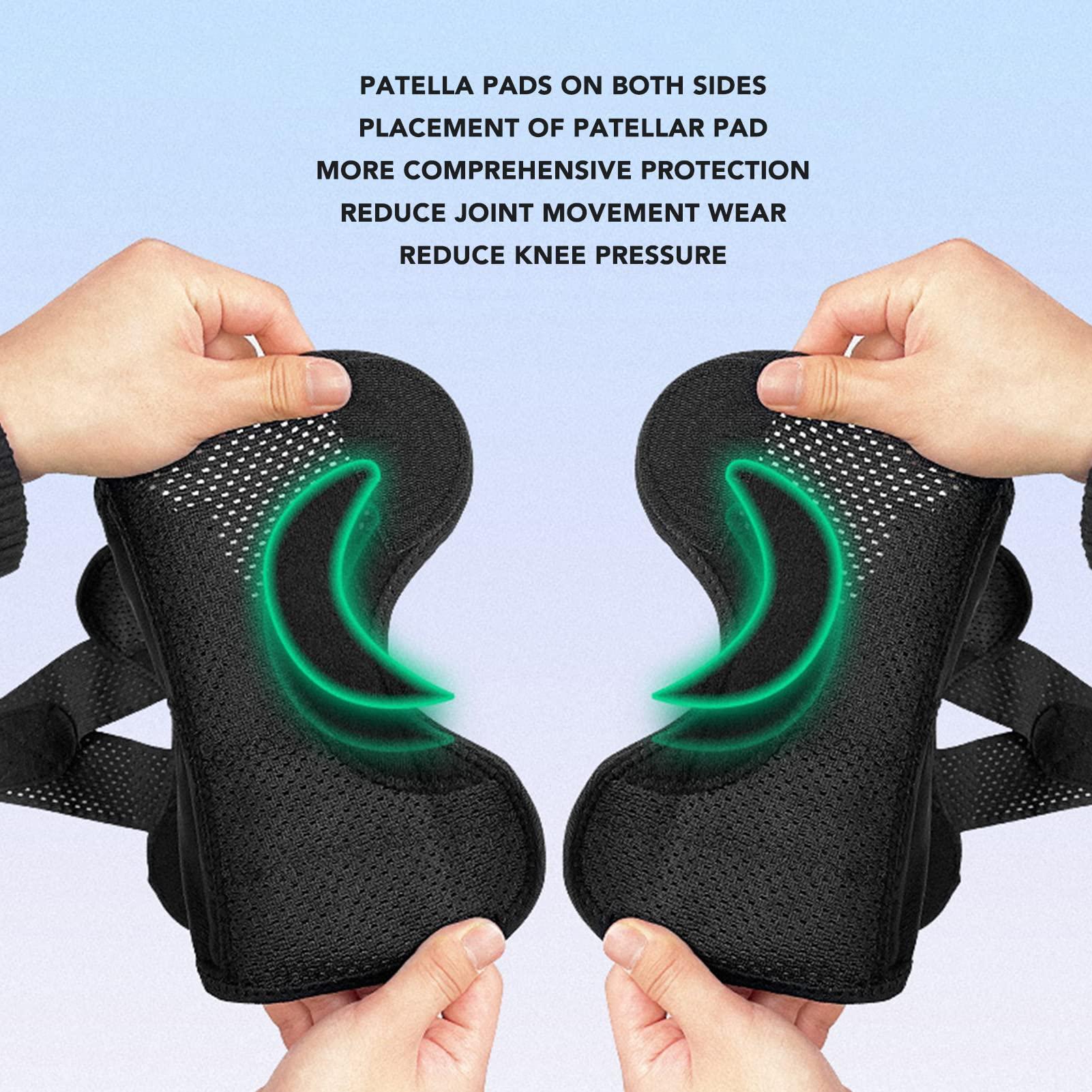 Rendon Sports Knee Brace, Breathable Mesh Compression Knee Brace for Meniscus Recovery (L)