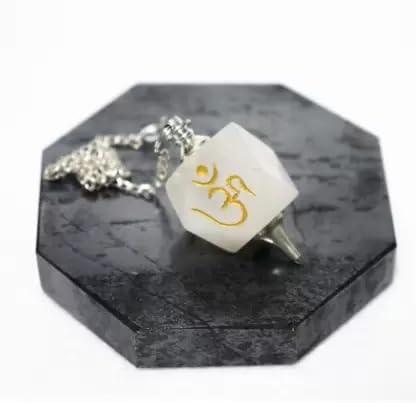 Excel Excel Pentagon Shaped White Quartz Pagan Healing Reiki Pendulum