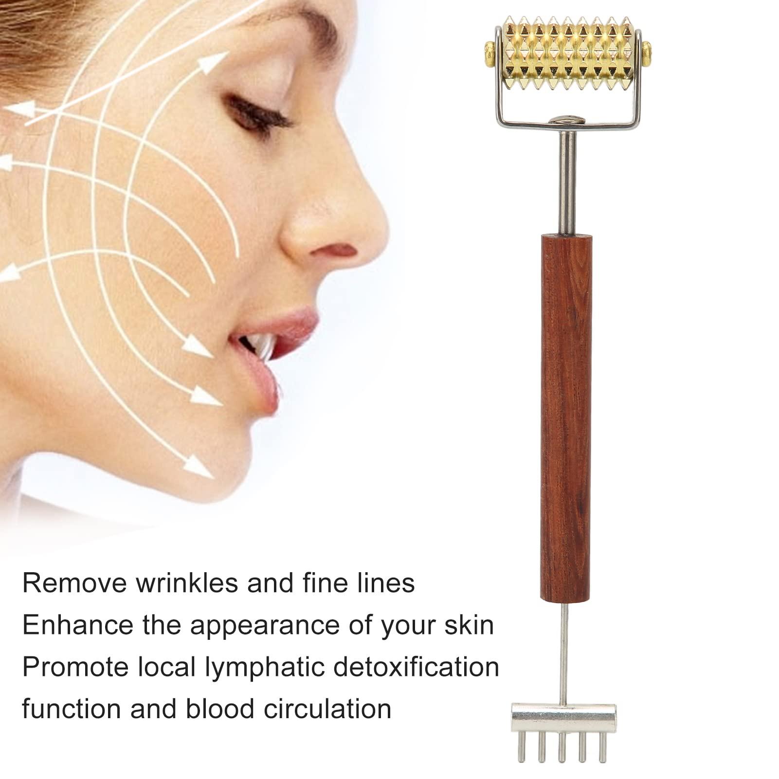 Weiyo Face Roller Massager, Promote Lymphatic Detoxification Double Head Face Roller for Head Neck for Daily Use