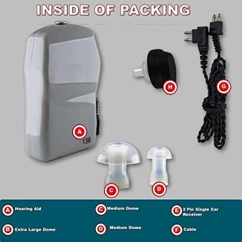 Enlinea Enlinea ENL-P136 Pocket Hearing Aid Machine For Ear Old Age | Suitable For Mild To Moderate Hearing Loss (Pack of 1)