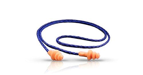 3M 3M 1270 Ear Plug Corded, Extra Soft, Reusable Earbuds Noise Cancellation, Soundproof Earplug Use For Underwater, Meditation, Study, Flight Travel, Sleeping, Sound Block Up To 24 Decibel (Pack of 5)