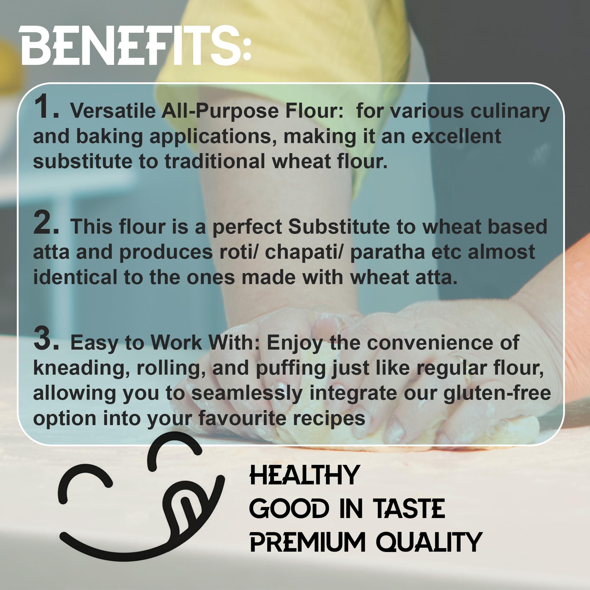 ZERO - G ZERO - G Gluten Free Lite Flour (1.25 Kg) + Zero-G Makki Roti Flour (500G) - Sorghum (Jowar) Atta For Perfect Rotis, Gluten-Free Makki Roti Flour Blend|All Purpose Gluten-Free Flour|High Dietary Fiber