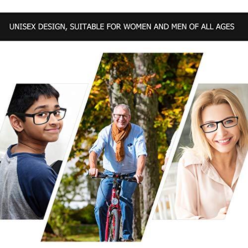 Artibetter ARTIBETTER Folding Nearsighted Myopia Glasses Foldable Reading Glasses Readers Compact Computer Reading Glasses Blue Light Blocking Glasses with Case for Women Men 200 Degree