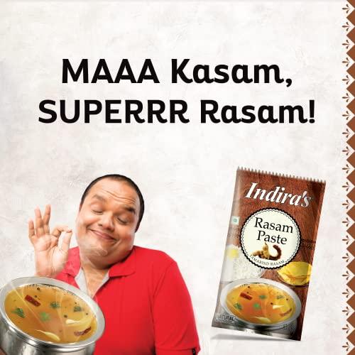 INDIRA Indira’s Instant Tamarind Rasam Paste, More Flavourful Than Rasam Powder Masala Mix, Ready to Eat Rasam, No Need for Cooking - Just Add Hot Water (50gX9)