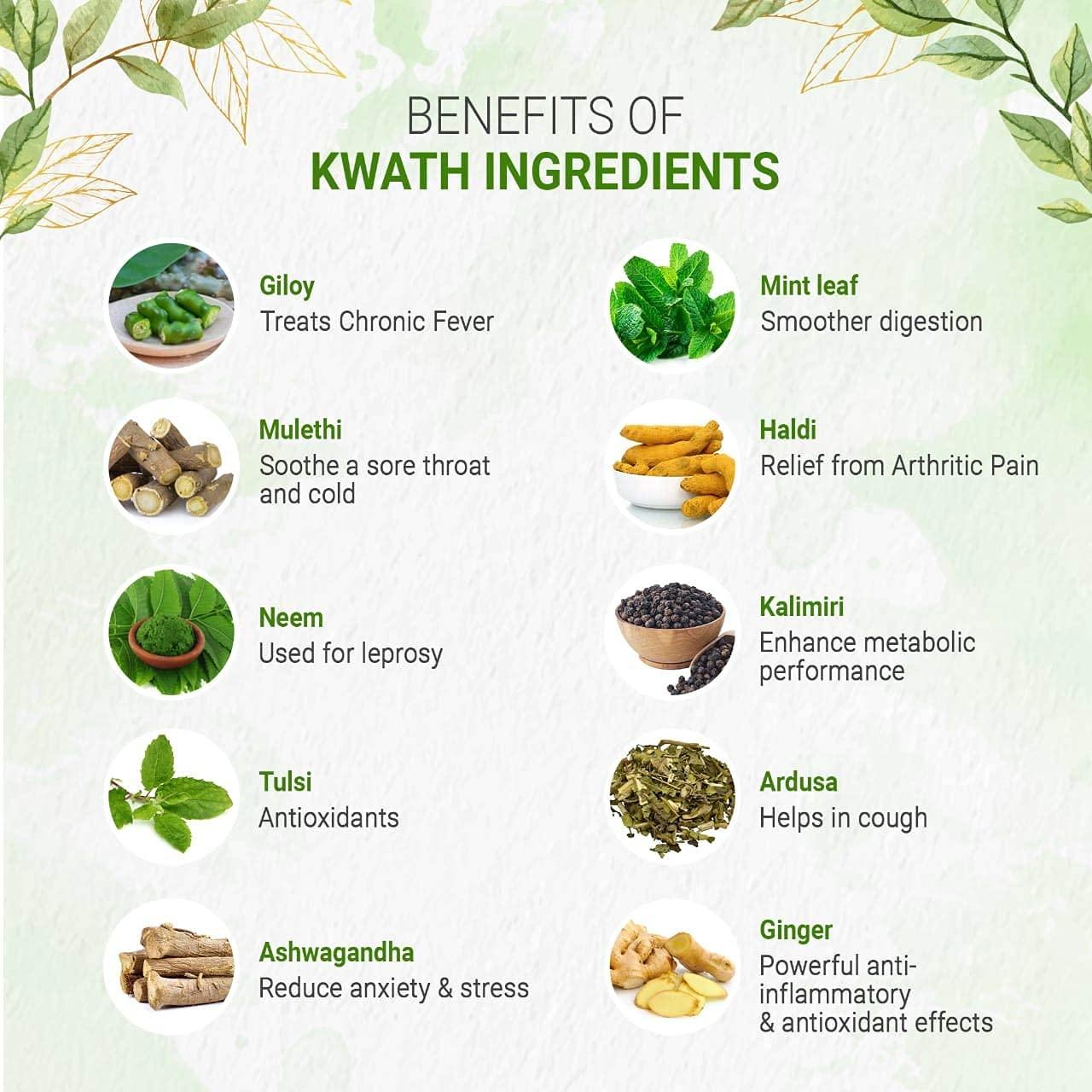 AYURVEDASHREE AYURVEDASHREE Ayush Kwath 100 Gm | Herbal Kaadha | Natural Kaadha | Giloy | Mulethi | Neem | Tulsi | Ashwagandha | Ginger | Mint Leaf | Haldi | Kali Mirch | Ardusa | Jeera | Saunf | Triphala | Trikatu