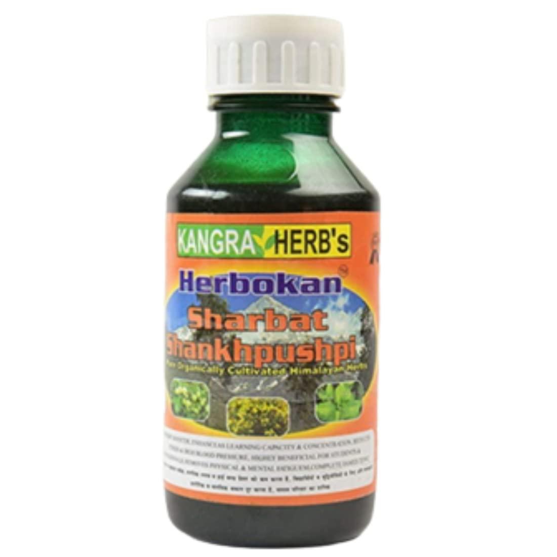 Kangra Herb Kangra Herb Herbokan Sharbat Shankhpushpi 500ml, 100% Pure Organically Cultivated Himalayan Herbs Promote Proper Liver Functioning and Other Digestive Problems