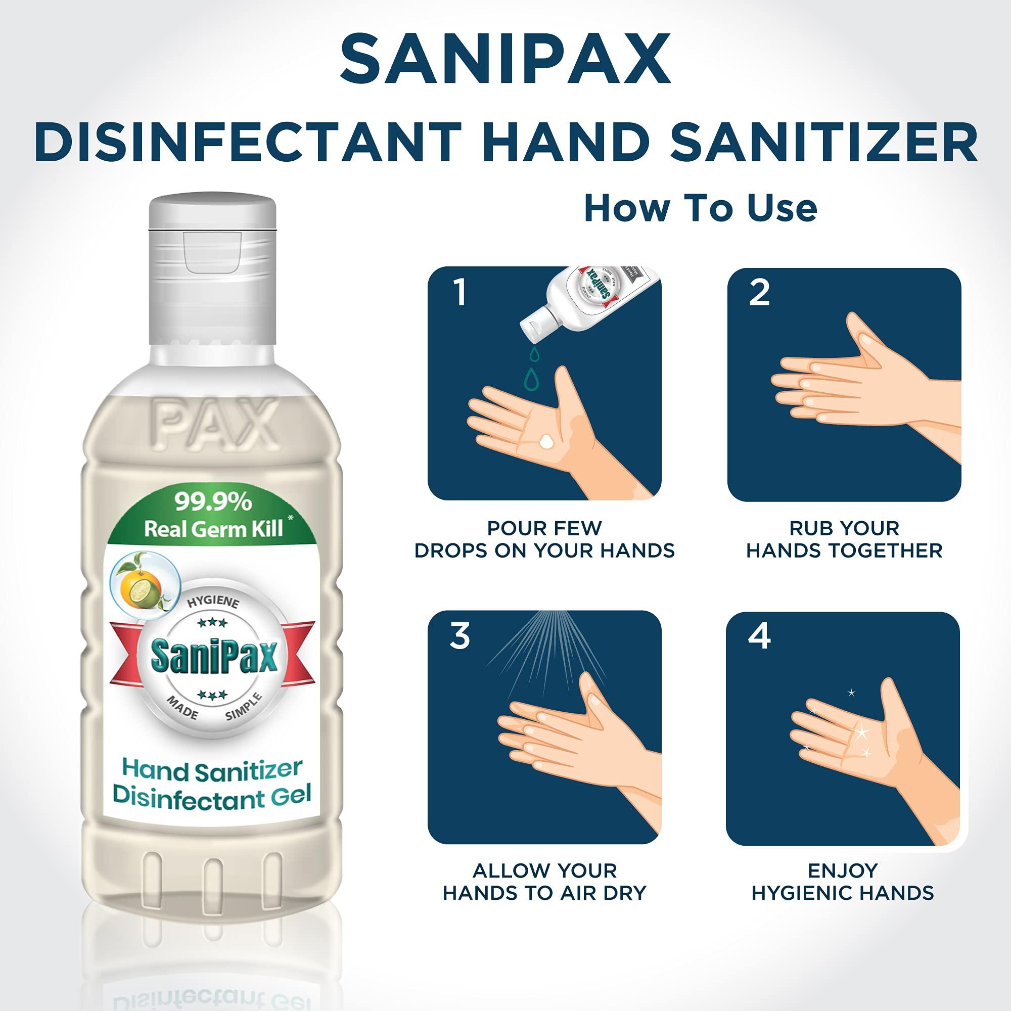 SMARTWASH BeSmart PRO Hygiene Kit : 3 in 1 Disinfectant Combo of SANIPAX Hand Sanitizer (50ml), PAXAIR Disinfectant Spray (50ml), SMARTWASH Handwash (50ml) in a Multi-Use Pouch