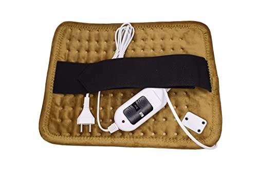 Shakuntla Kite Electric Heating Pad - Orthopaedic Lower Back Heating Belt Heat Therapy Waist Wrap with 3 Temperature Settings for Pain Relief of Abdominal Stomach Lumbar Muscle Strain etc (Brown)